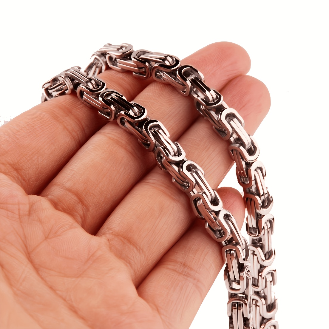 Women's Byzantine Cuban Link Stainless Steel Necklace